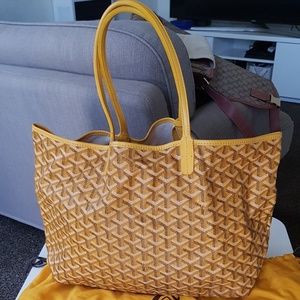 Goyard St Louis PM Yellow Handpainted